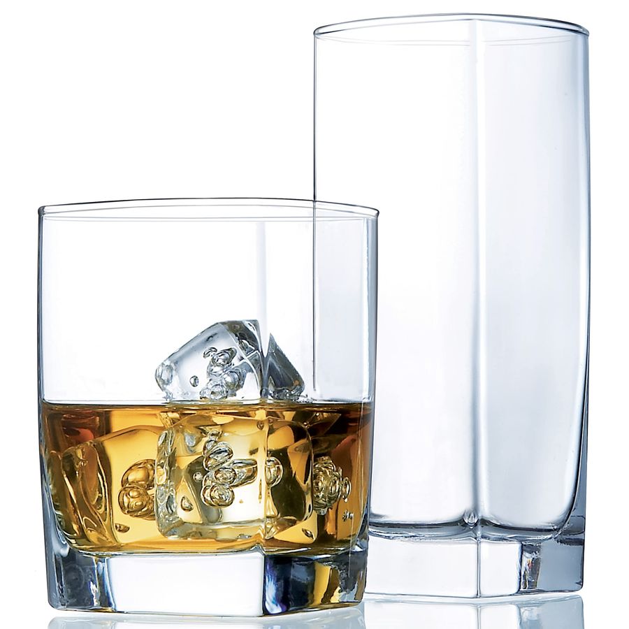 Coffee Tea Drinks - Everyday Drinking Glasses Set of 16