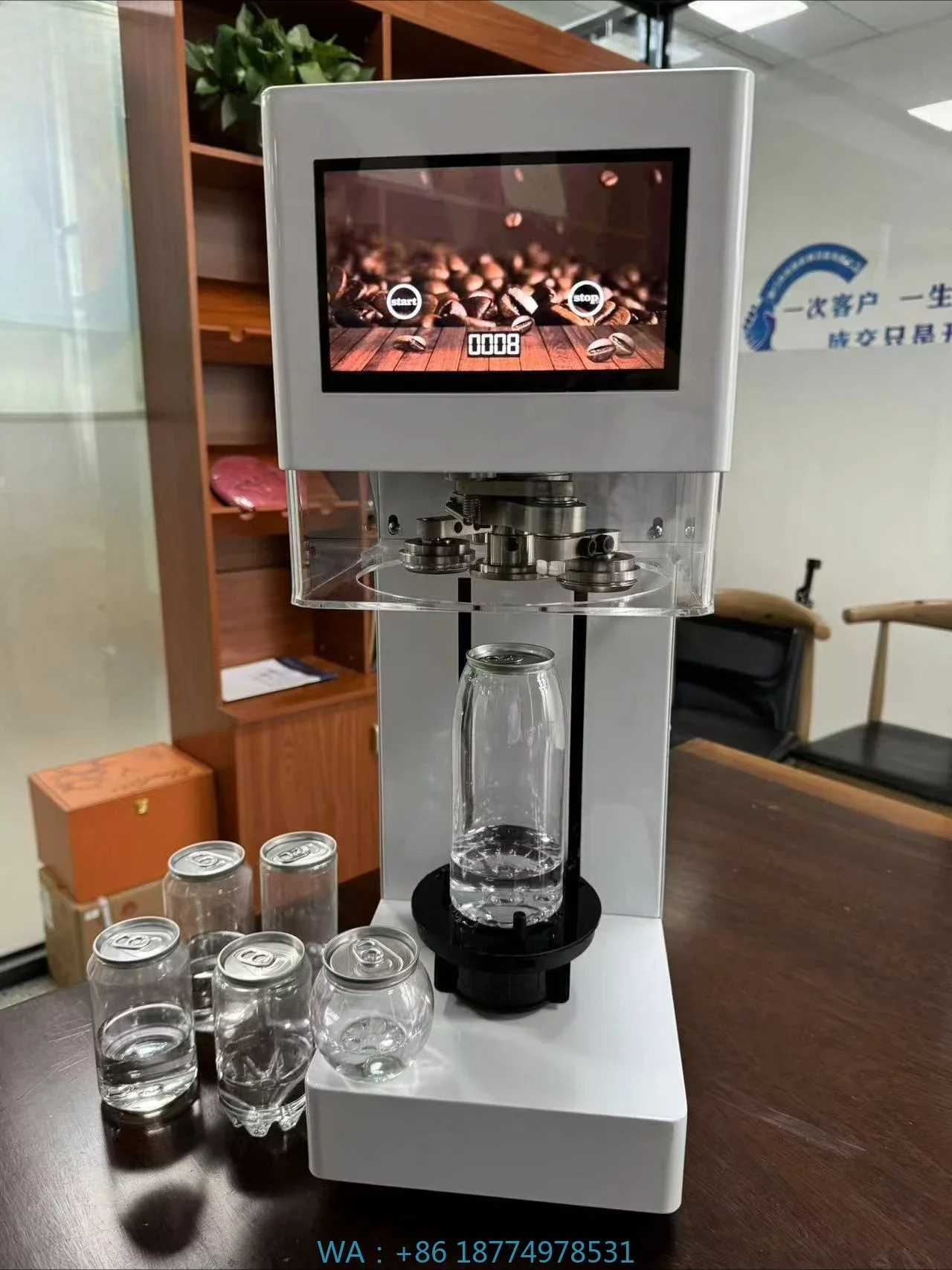 Coffee Tea Cup - Seamer PET Can Sealing Machine with