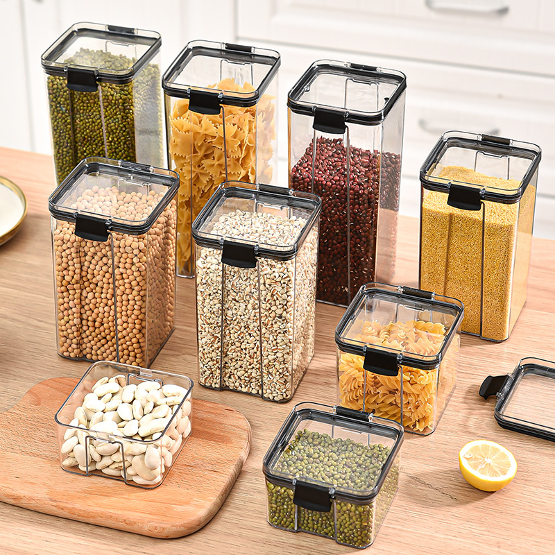 Coffee Tea Sugar Container Set - 1-4PCS Sealed Jars Kitchen Organizer Grain