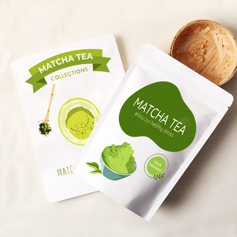 Coffee Tea For Plants - Customized White Kraft Paper Ziplock Packaging