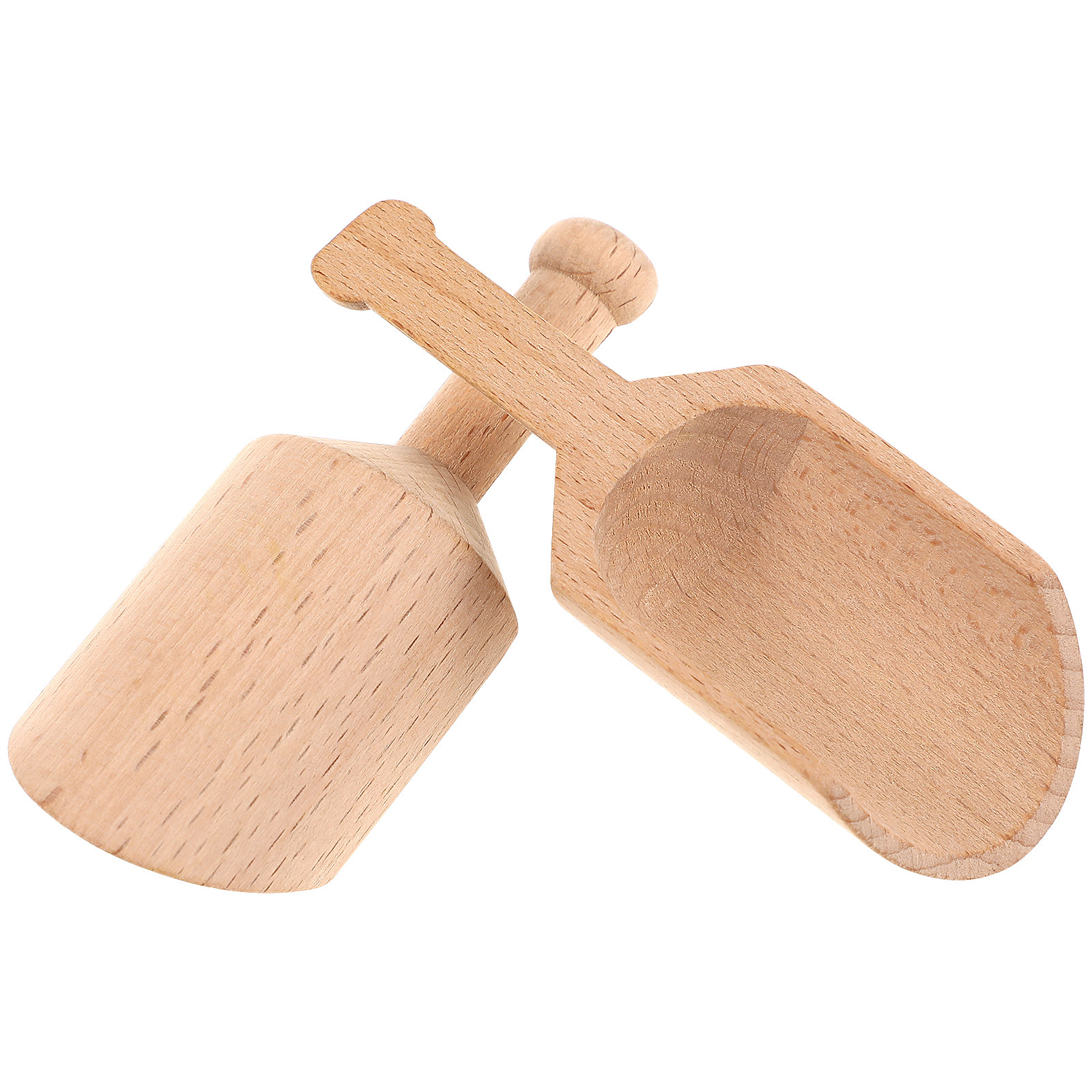 2Pcs Natural Beech Wood Spoons - Coffee Tea And Bean Leaf บทวิจารณ์และราคา