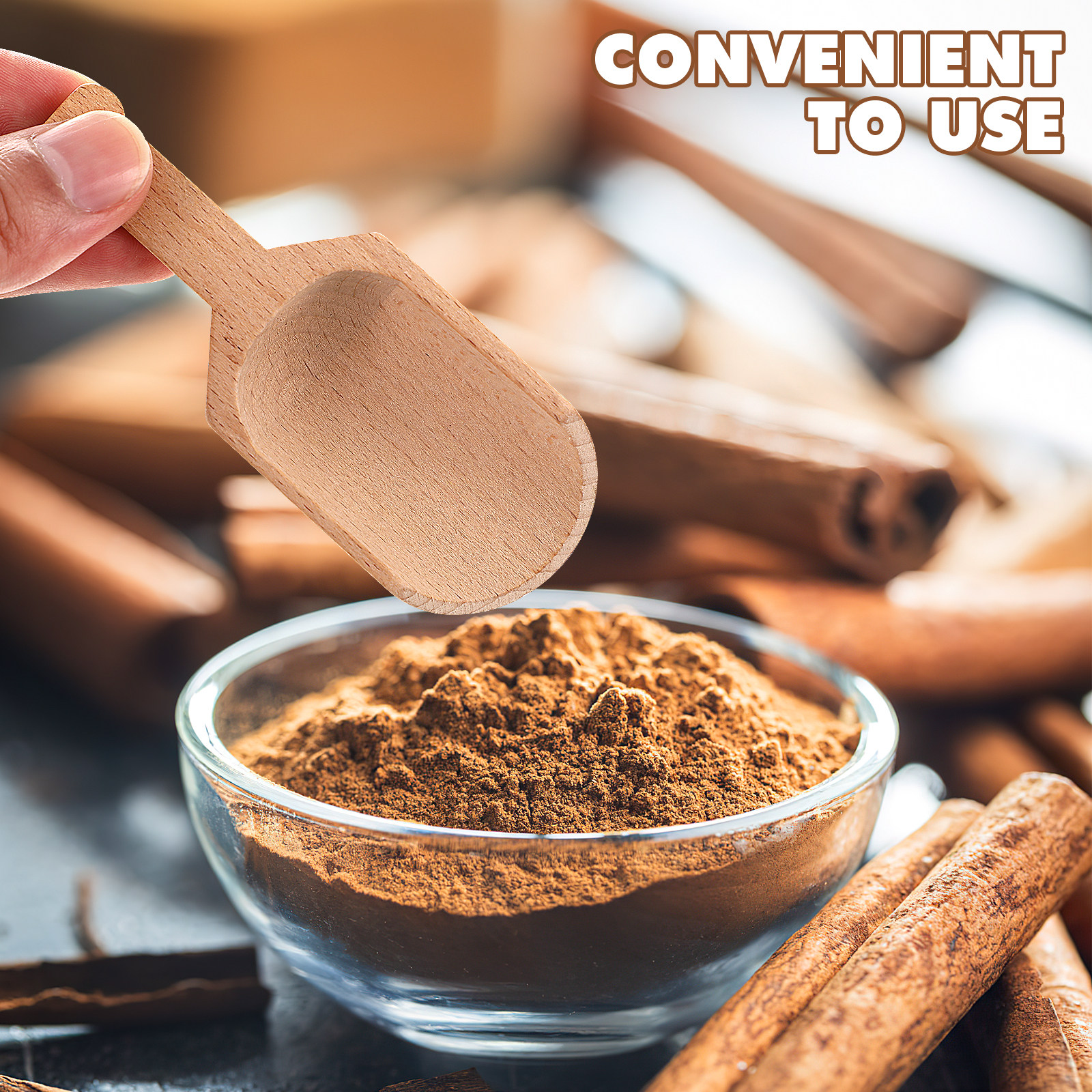 2Pcs Natural Beech Wood Spoons - Coffee Tea And Bean Leaf บทวิจารณ์และราคา