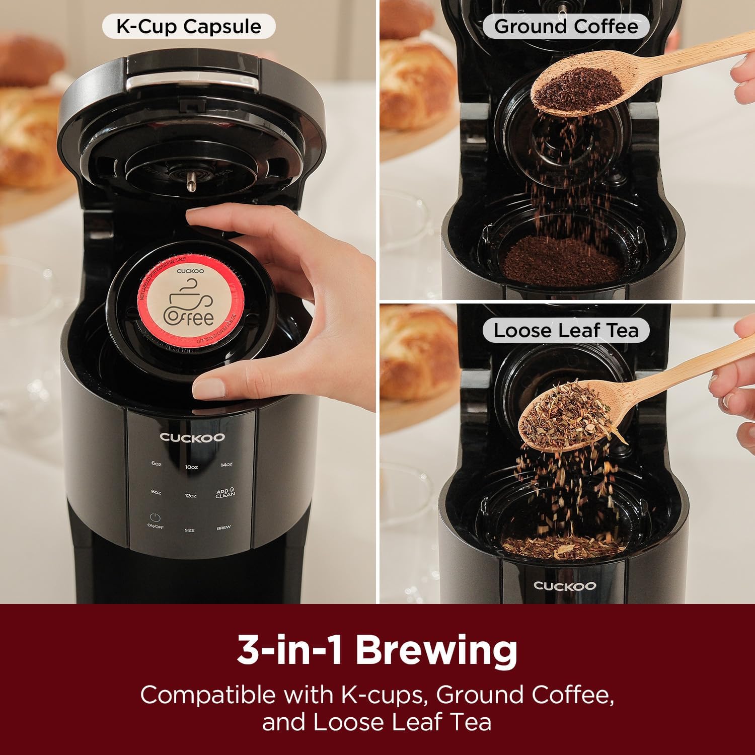 Single Serve Coffee Maker for  - Coffee Tea And Bean Leaf บทวิจารณ์และราคา