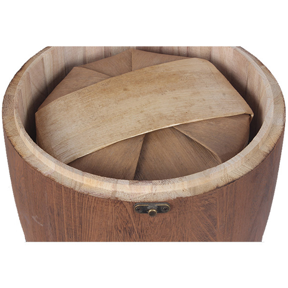 Wooden Tea Wood Barrel Caniste - Coffee Tea And Bean Leaf บทวิจารณ์และราคา