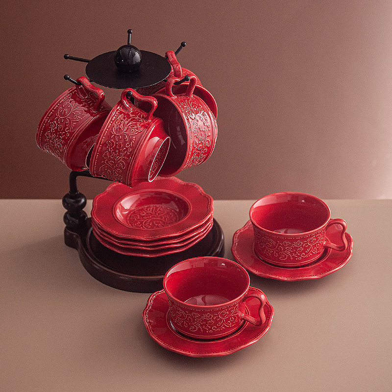 Retro festive coffee cup and s - Coffee Tea Festival บทวิจารณ์และราคา