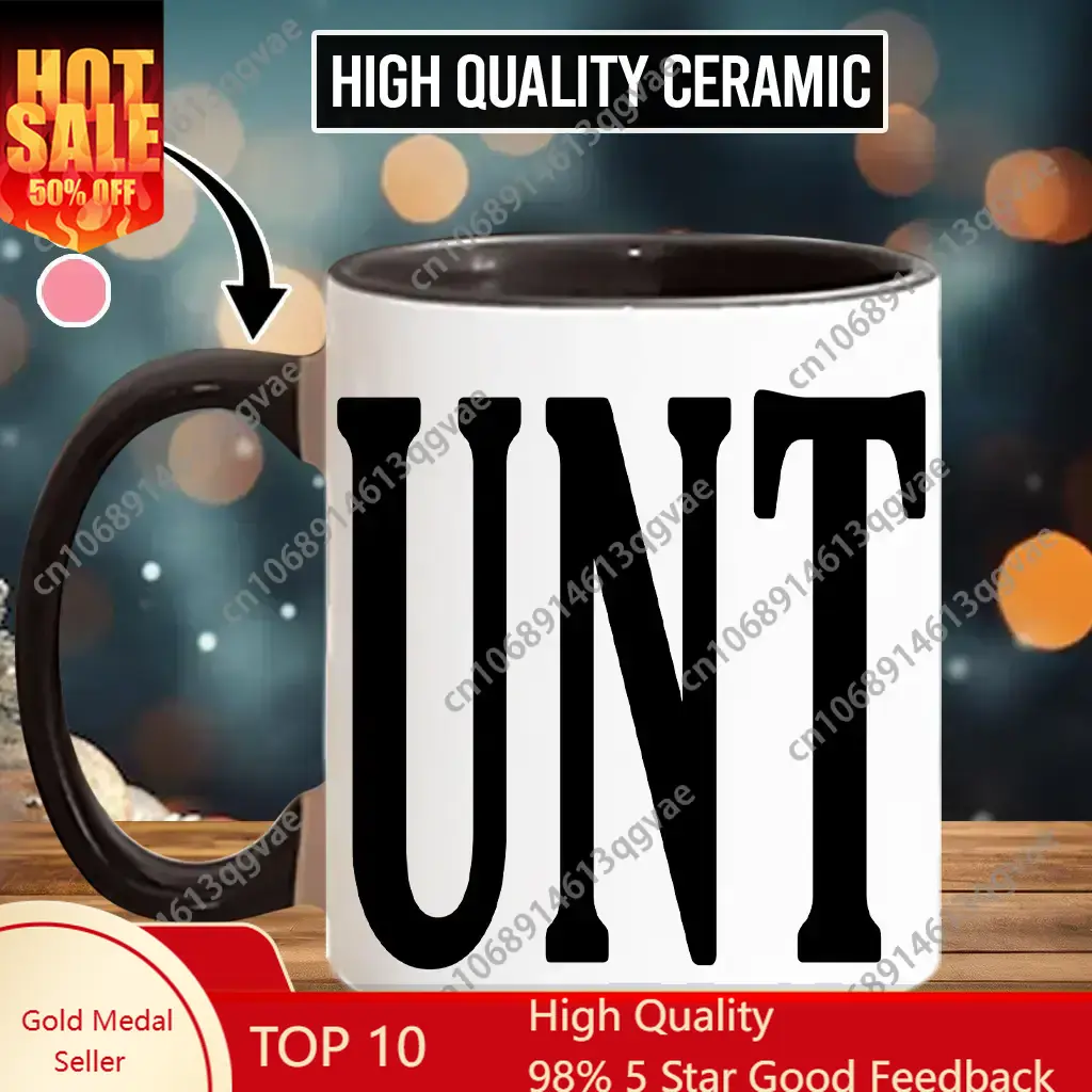 Funny UNT with handle Coffee M - Coffee Tea Joke บทวิจารณ์และราคา