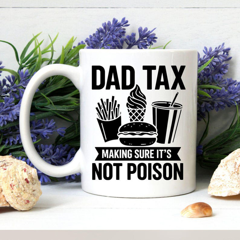 Personalize Dad Tax Ceramic Co - Coffee Tea Joke บทวิจารณ์และราคา
