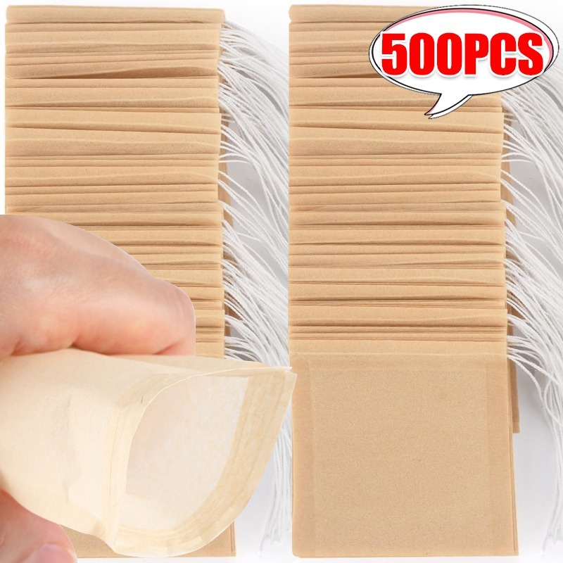 100/500x Cloth Tea Bags with D - Coffee Tea And Bean Leaf บทวิจารณ์และราคา
