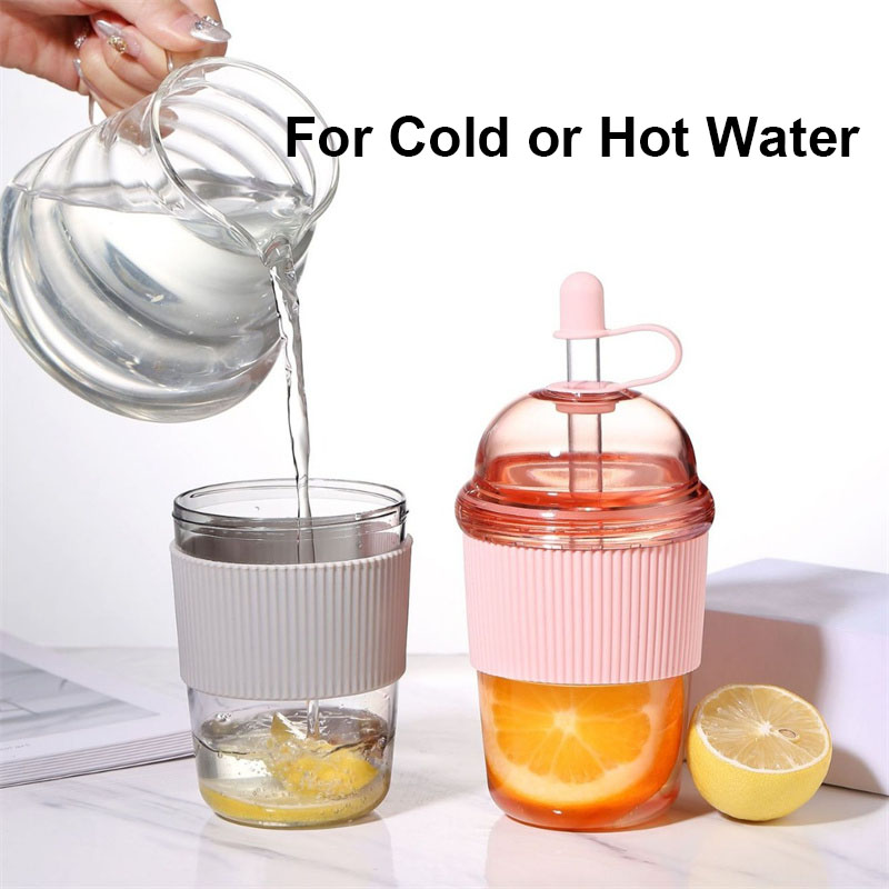 430ML Straw Cup With Lid Bubbl - Coffee Tea Boba บทวิจารณ์และราคา