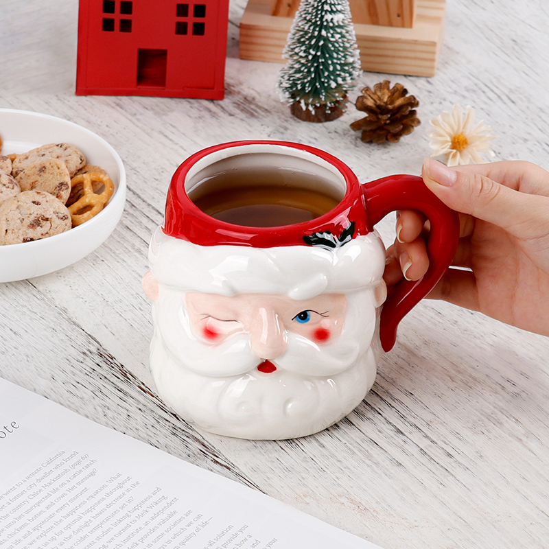 Christmas 3D Santa Ceramic Mug - Coffee Tea Festival บทวิจารณ์และราคา