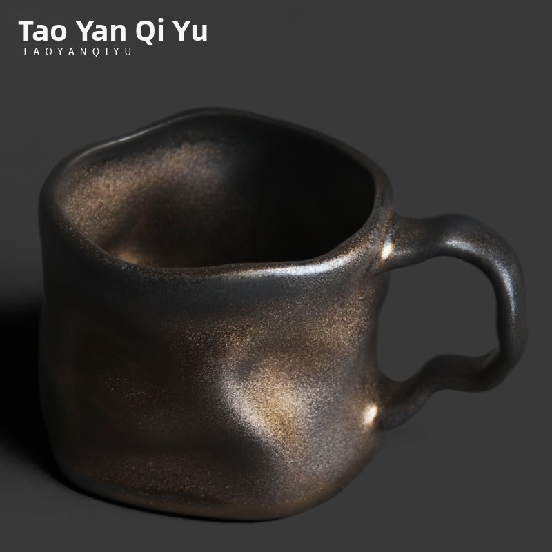 Retro Black Gold Stone Pattern - Coffee To Tea Meaning บทวิจารณ์และราคา