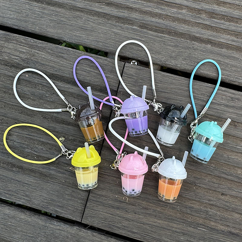 Cute Pearl Milk Tea Bag Charm  - Coffee Tea Cup บทวิจารณ์และราคา
