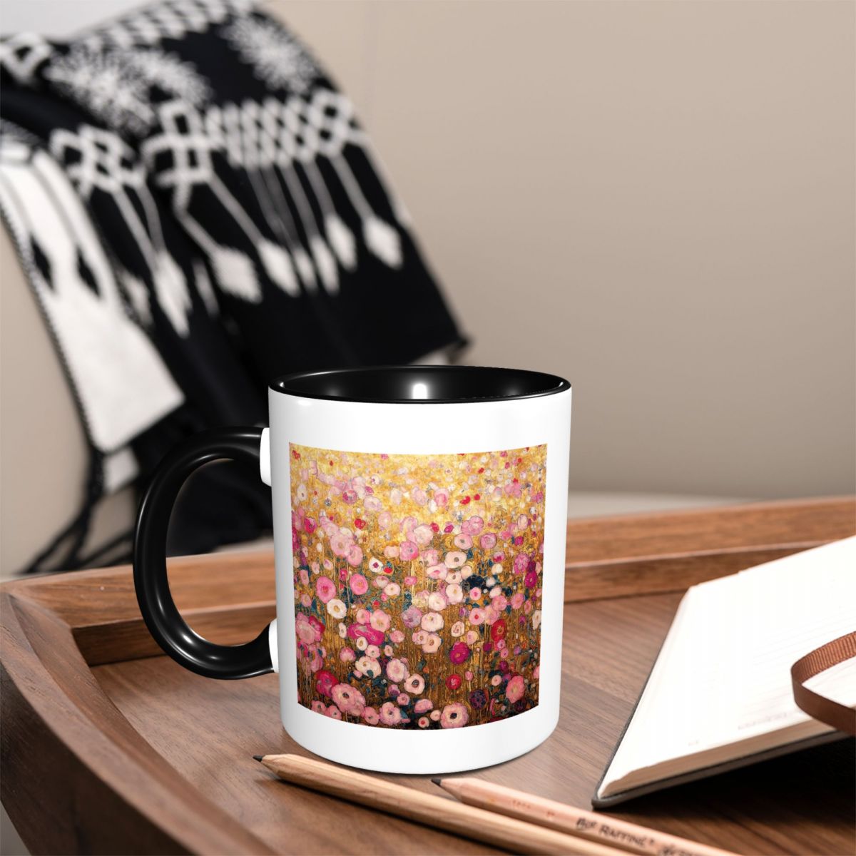 Gustav Klimt Pink Flower Garde - Coffee Tea Gardens บทวิจารณ์และราคา