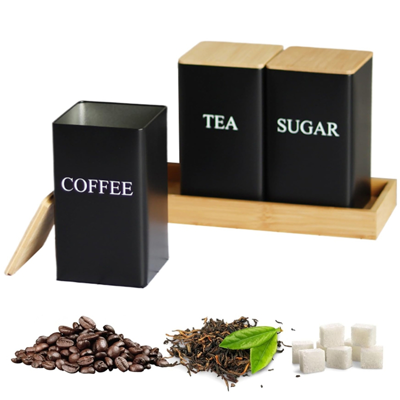3PCS Set Tea Coffee Sugar Cani - Coffee Tea Sugar Container Set บทวิจารณ์และราคา