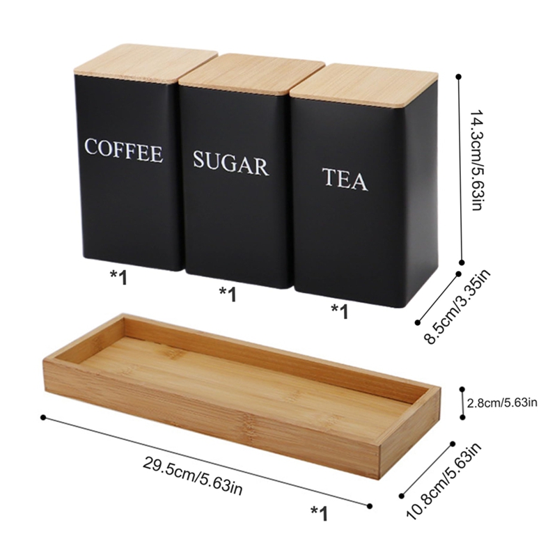 3PCS Set Tea Coffee Sugar Cani - Coffee Tea Sugar Container Set บทวิจารณ์และราคา