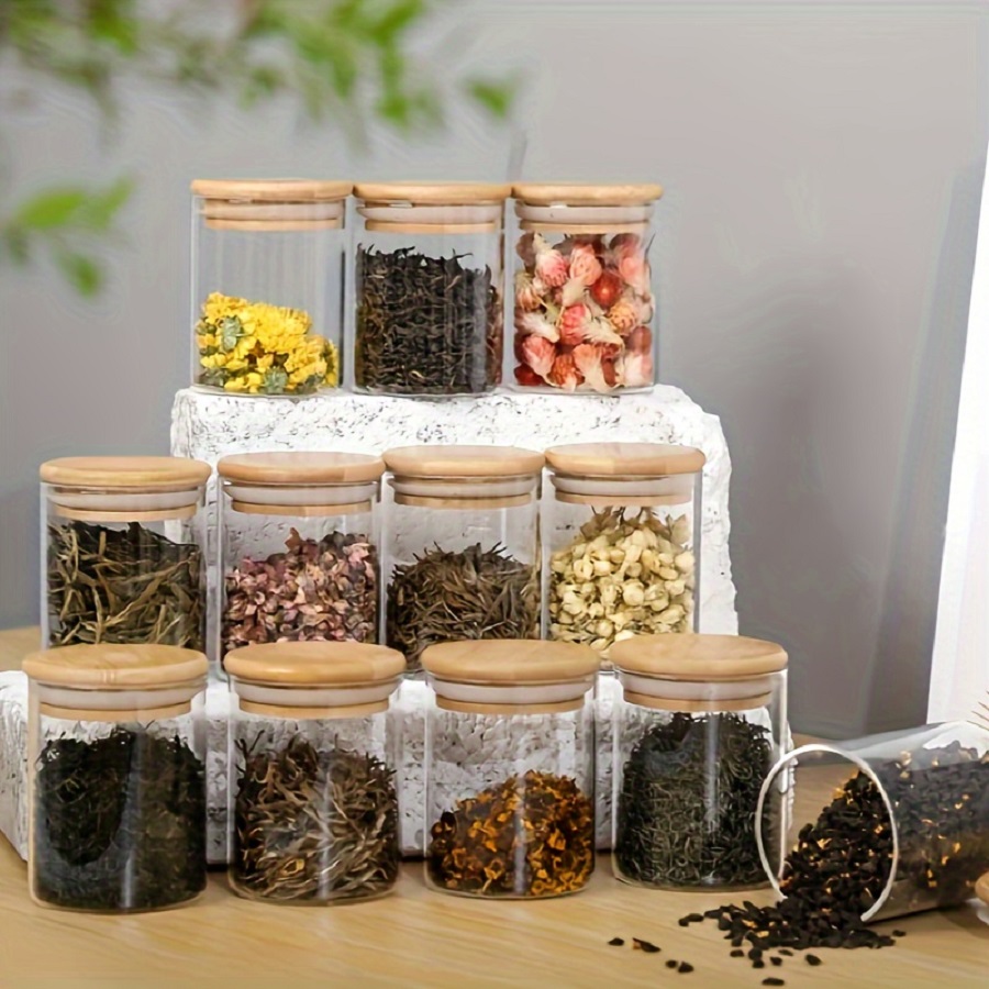 12pcs/set Airtight Glass Stora - Coffee Tea Sugar Container Set บทวิจารณ์และราคา