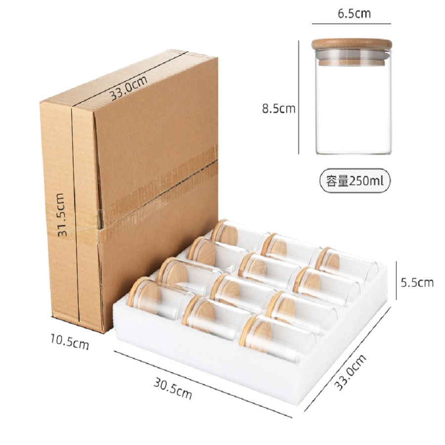 12pcs/set Airtight Glass Stora - Coffee Tea Sugar Container Set บทวิจารณ์และราคา