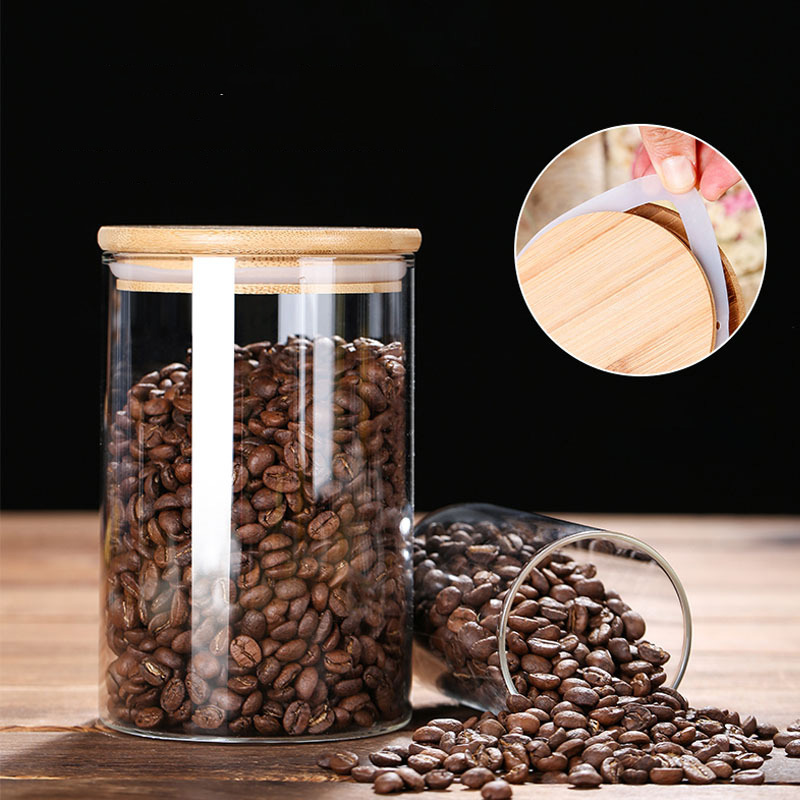 Glass Food Storage Jars with A - Coffee Tea And Bean Leaf บทวิจารณ์และราคา