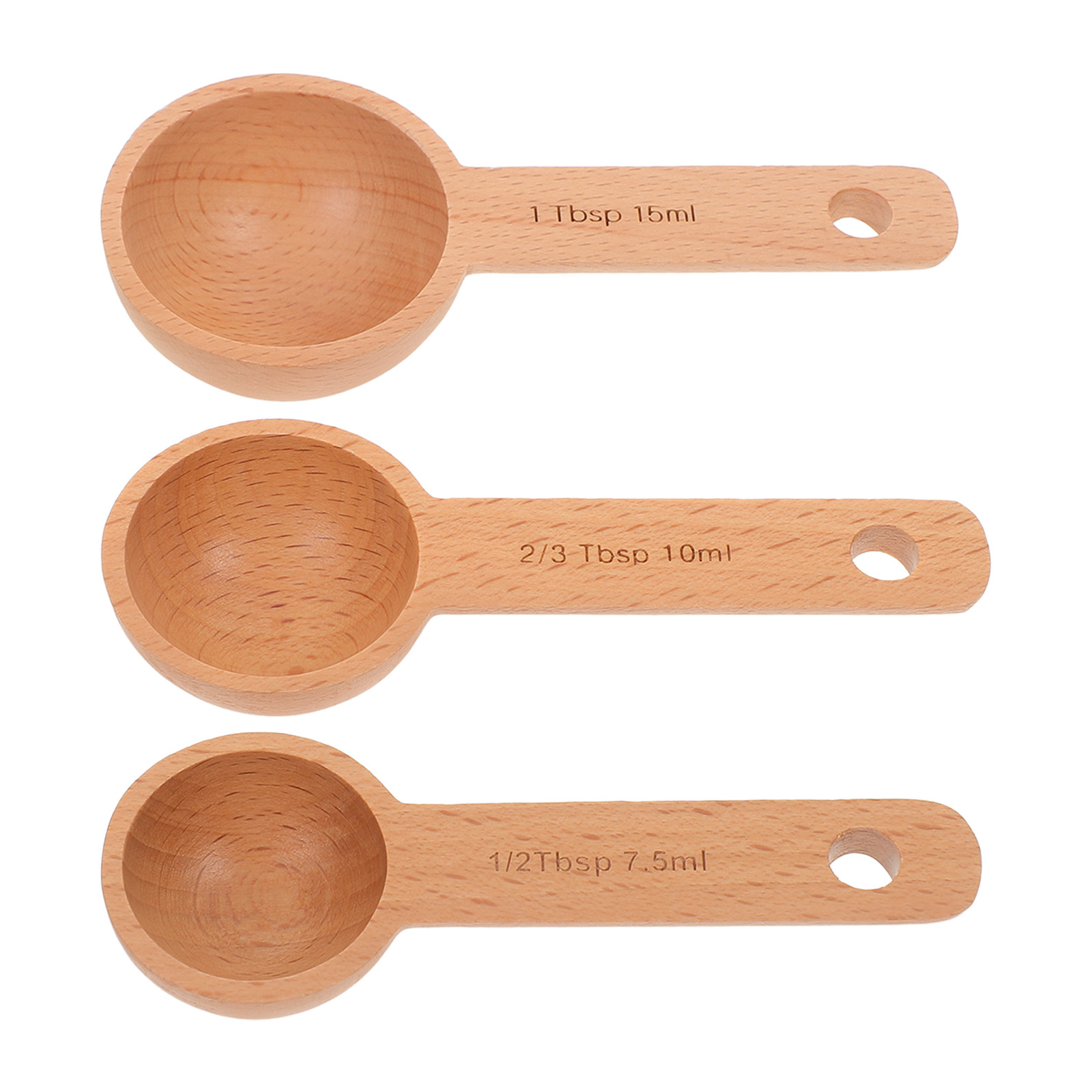 3Pcs Wooden Measuring Spoons S - Coffee Tea And Bean Leaf บทวิจารณ์และราคา