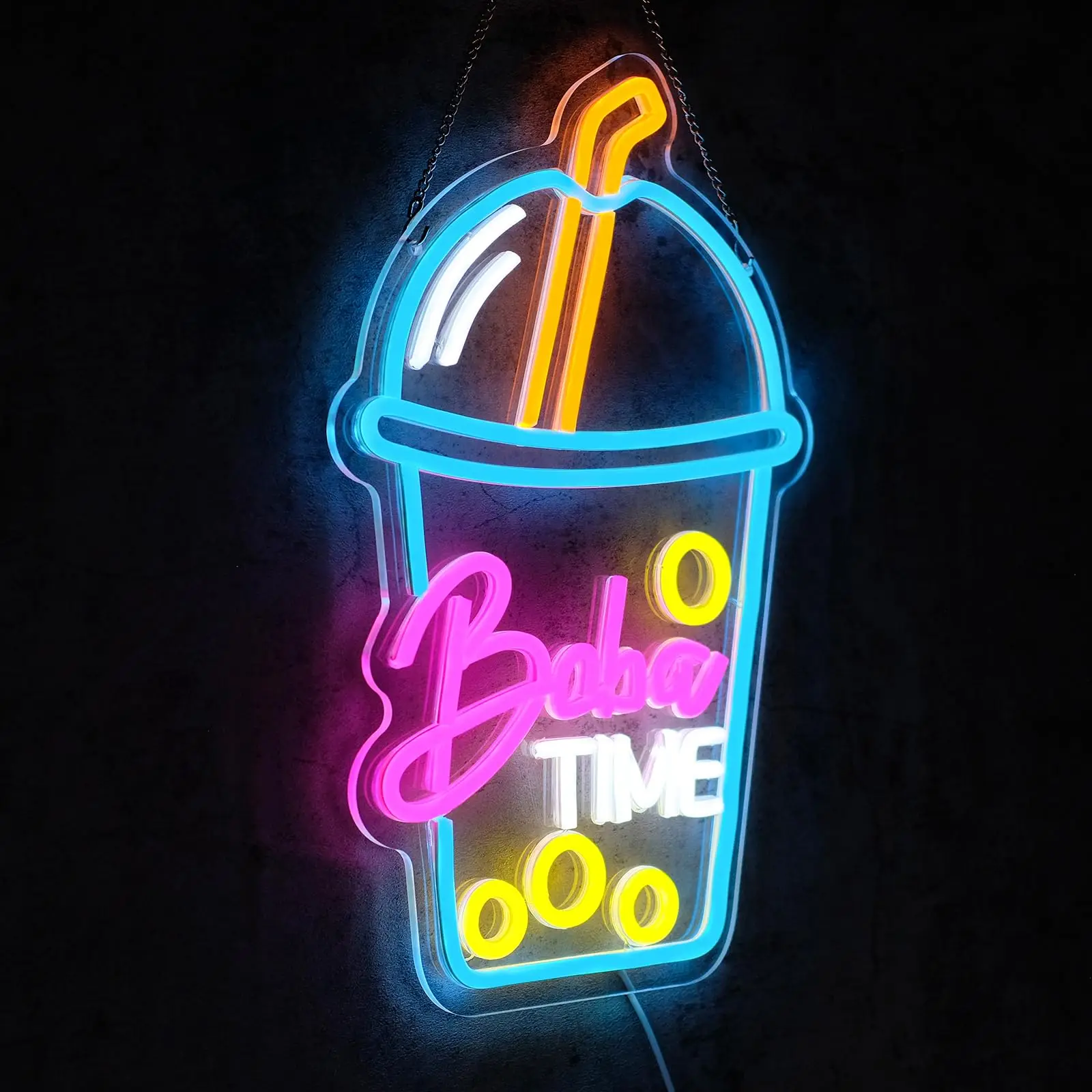 Boba Time Neon Sign for Wall D - Coffee Tea Boba บทวิจารณ์และราคา