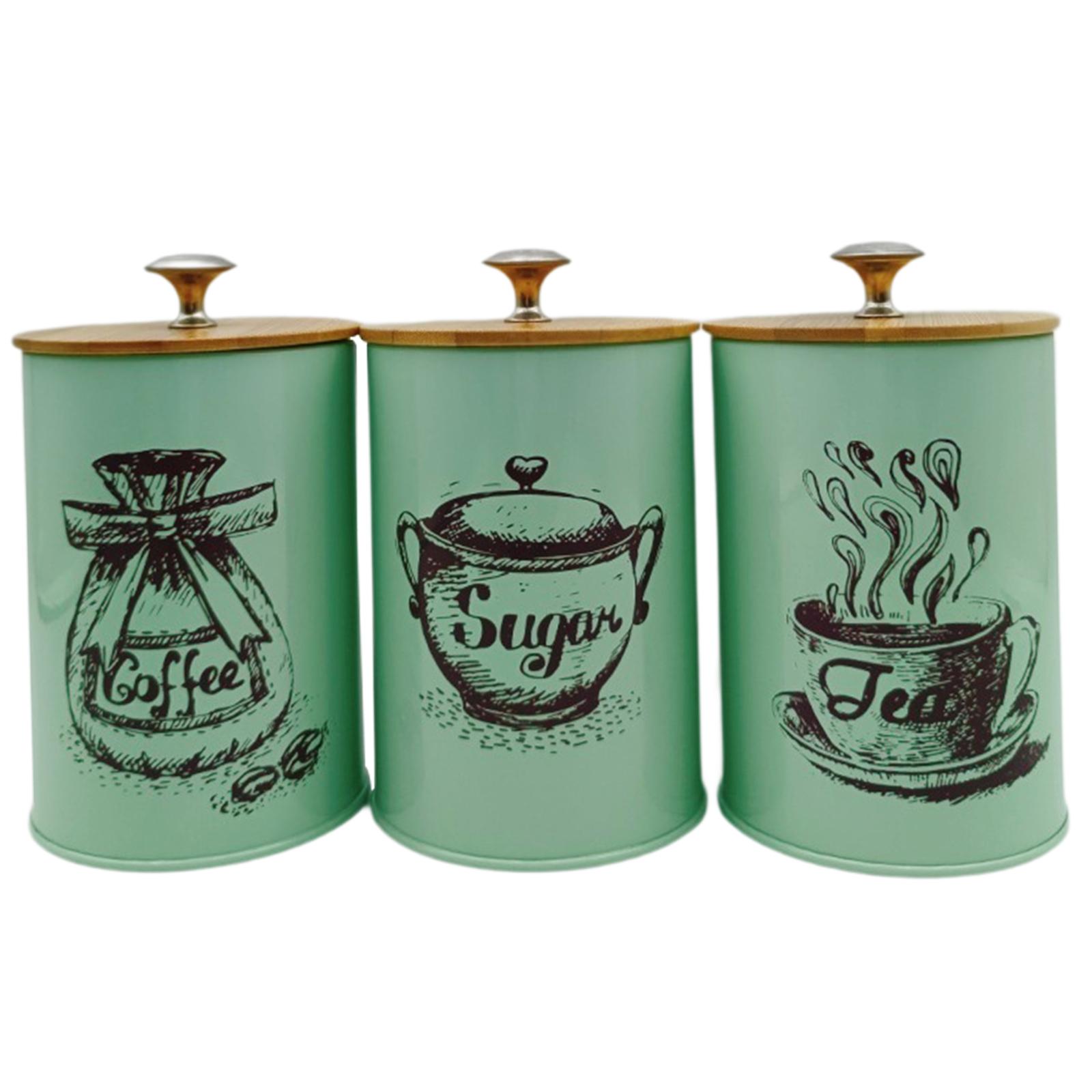 3Pcs Sealed Coffee Canister Se - Coffee Tea Sugar Container Set บทวิจารณ์และราคา