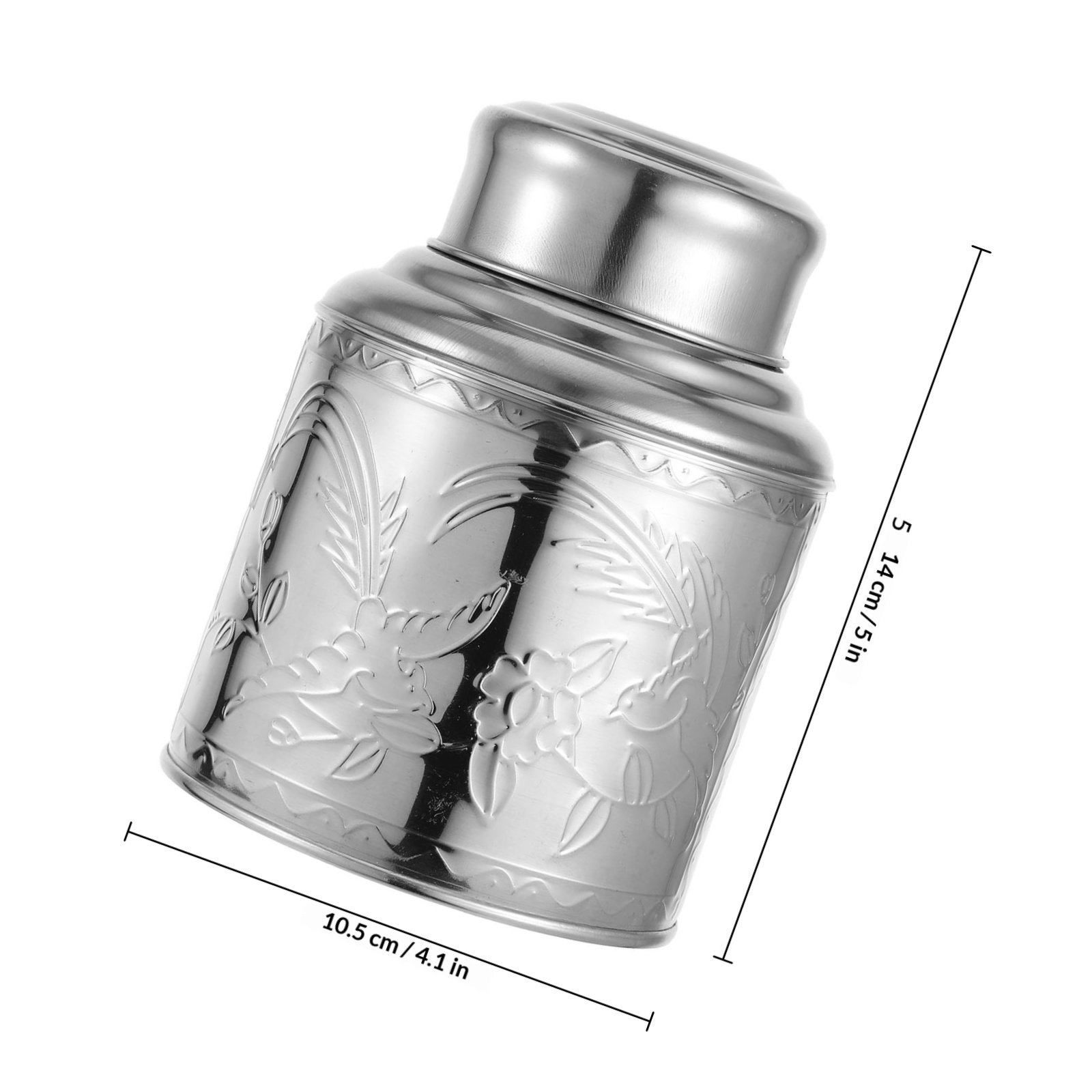 Stainless Steel Tea Canister A - Coffee Tea And Bean Leaf บทวิจารณ์และราคา