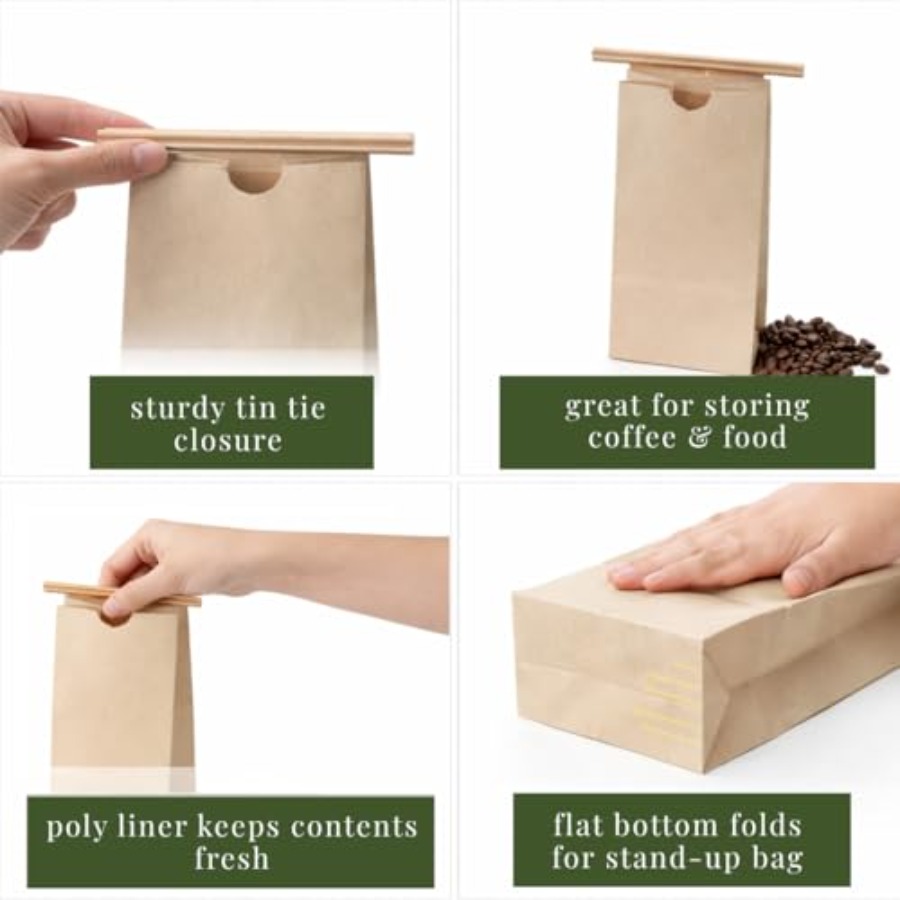 1/2 Pound Poly-lined Kraft Cof - Coffee Tea Roasters บทวิจารณ์และราคา
