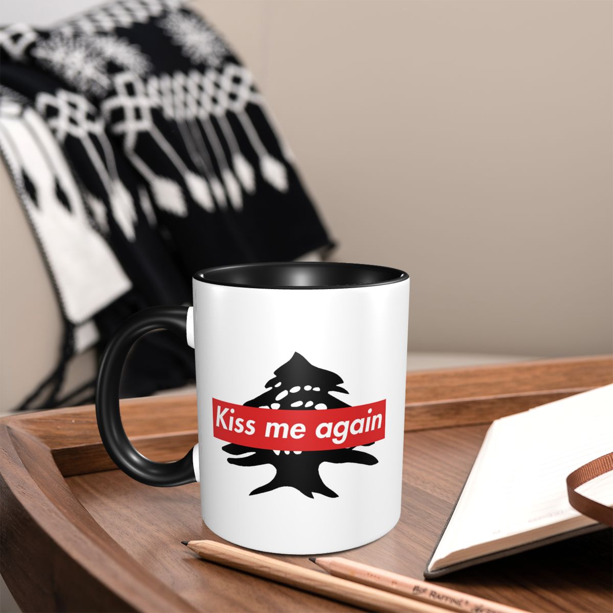 Lebanon Flag Lebanese Kiss Me  - Coffee Tea Me บทวิจารณ์และราคา