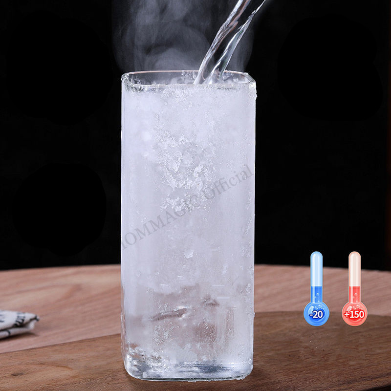 6/4/2/1Pcs Square Glass Cup Co - Coffee Tea Drinks บทวิจารณ์และราคา