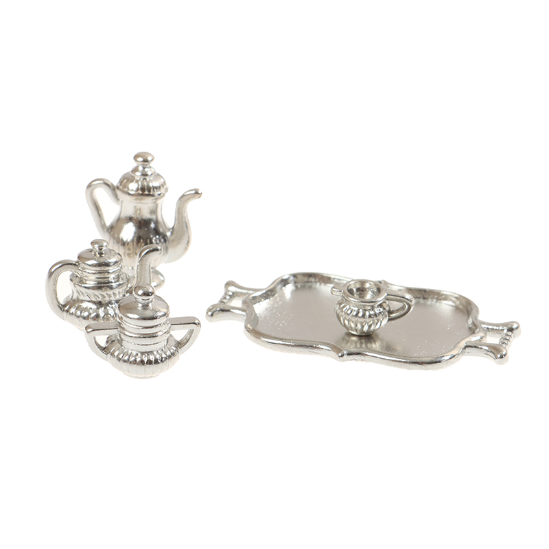Dollhouse Miniature Silver Met - Young Tea Coffee บทวิจารณ์และราคา
