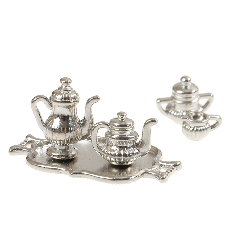Dollhouse Miniature Silver Met - Young Tea Coffee บทวิจารณ์และราคา