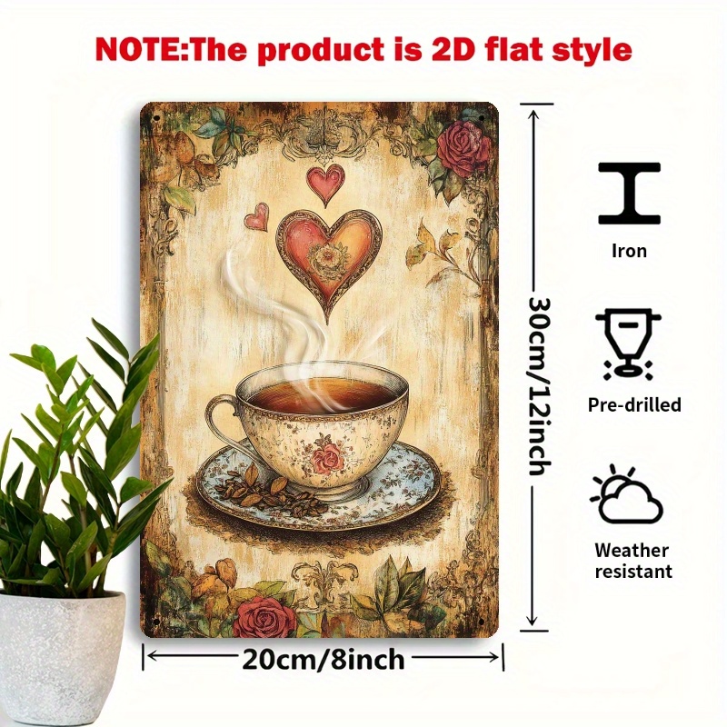 2D Flat, 1pc Vintage Coffee Cu - Coffee Tea Cup บทวิจารณ์และราคา