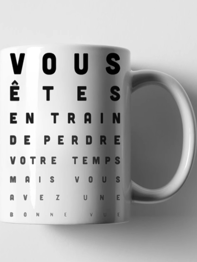 French Language Joke Ceramic M - Coffee Tea Joke บทวิจารณ์และราคา