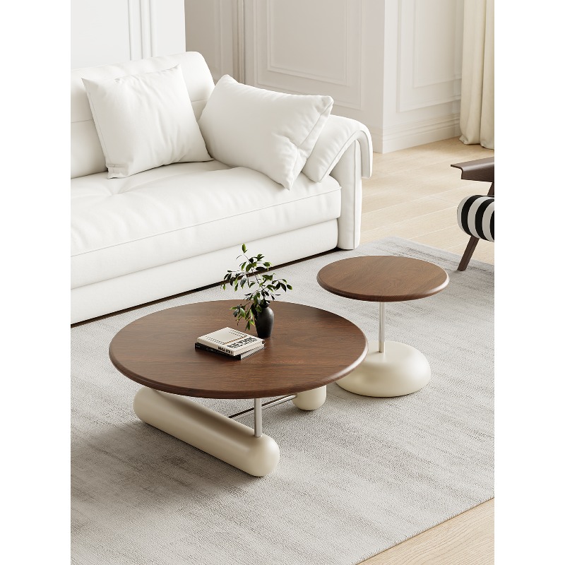 Round solid wood coffee table  - Young Tea Coffee บทวิจารณ์และราคา