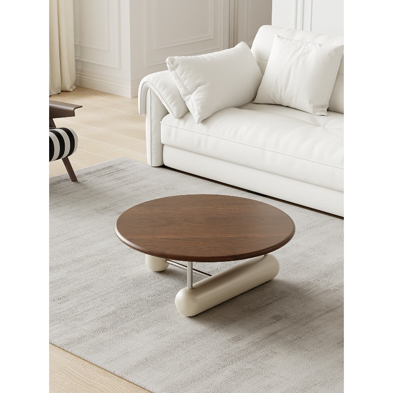 Round solid wood coffee table  - Young Tea Coffee บทวิจารณ์และราคา