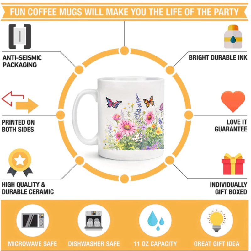 Ceramic cup white flower garde - Coffee Tea Gardens บทวิจารณ์และราคา