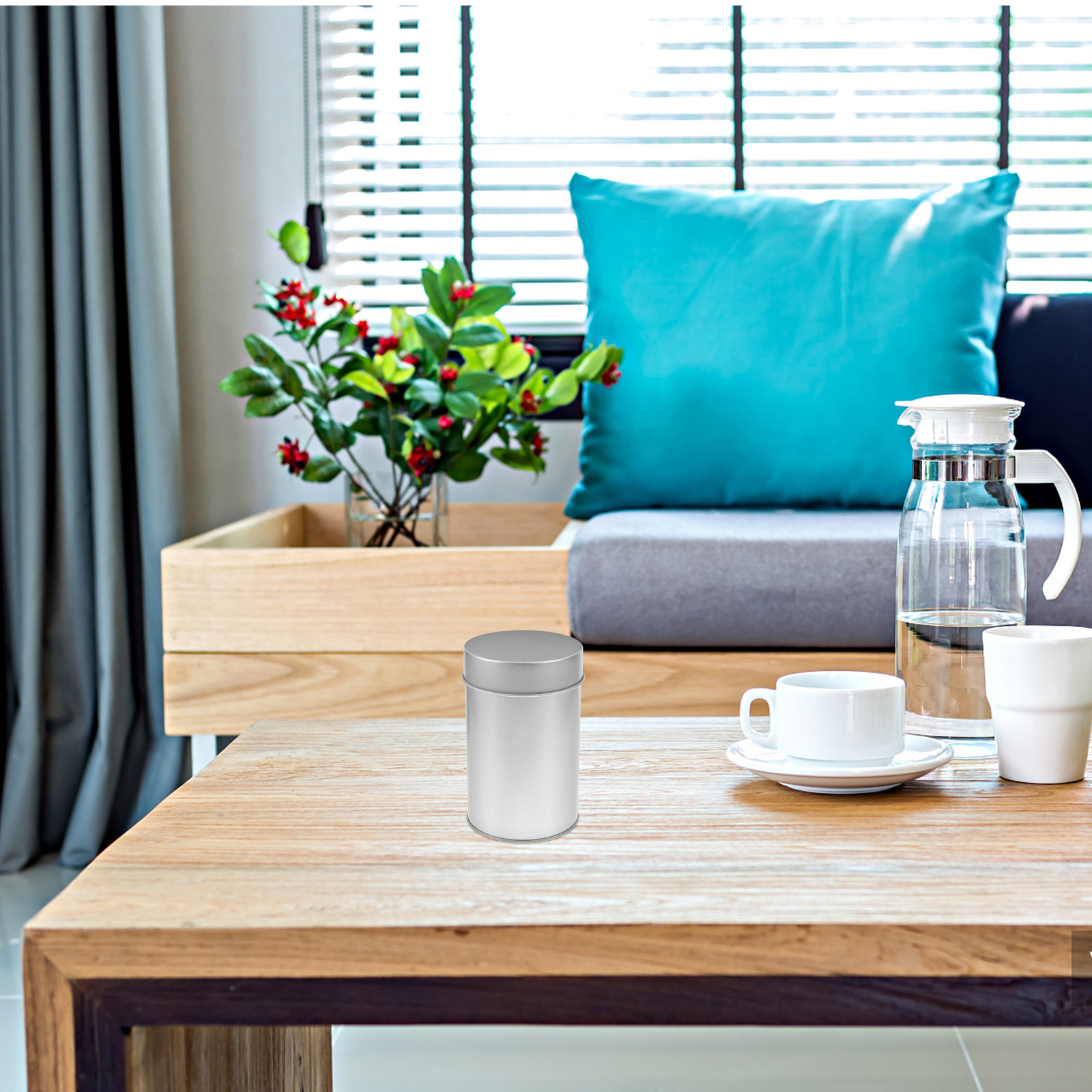Tea Canister Airtight Tinplate - Coffee Tea And Bean Leaf บทวิจารณ์และราคา
