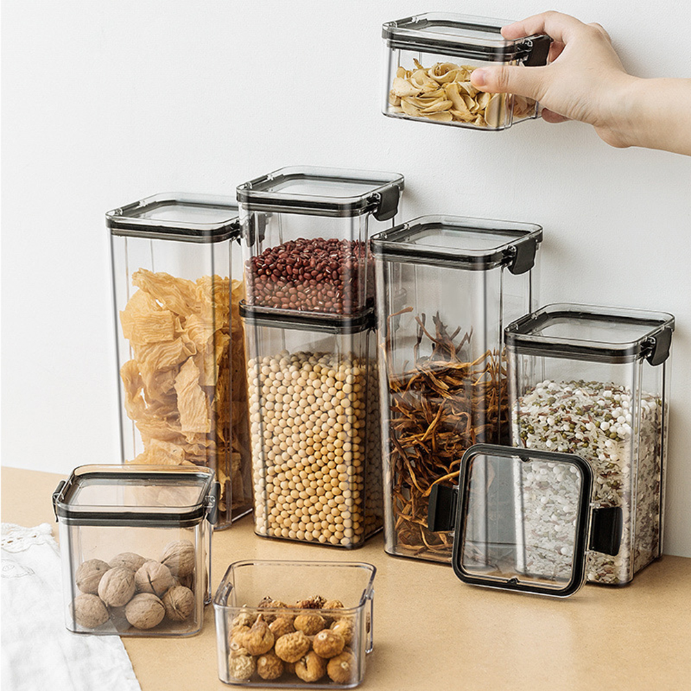 1-4PCS Sealed Jars Kitchen Org - Coffee Tea Sugar Container Set บทวิจารณ์และราคา