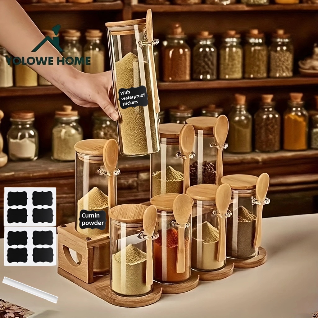 8-Piece Glass Storage Containe - Coffee Tea Sugar Container Set บทวิจารณ์และราคา