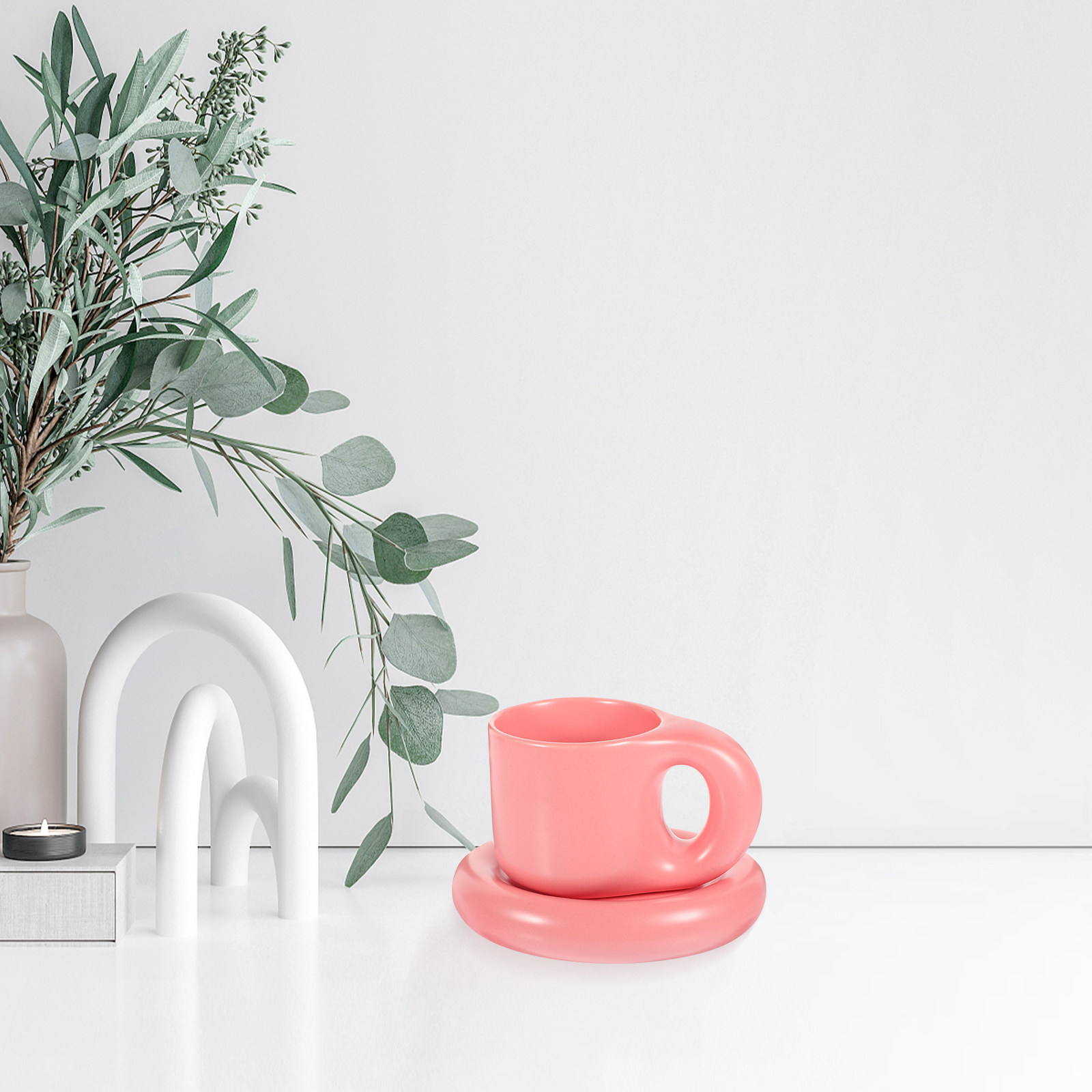 Ceramic Coffee Cup Set Retro H - Coffee Tea Drinks บทวิจารณ์และราคา