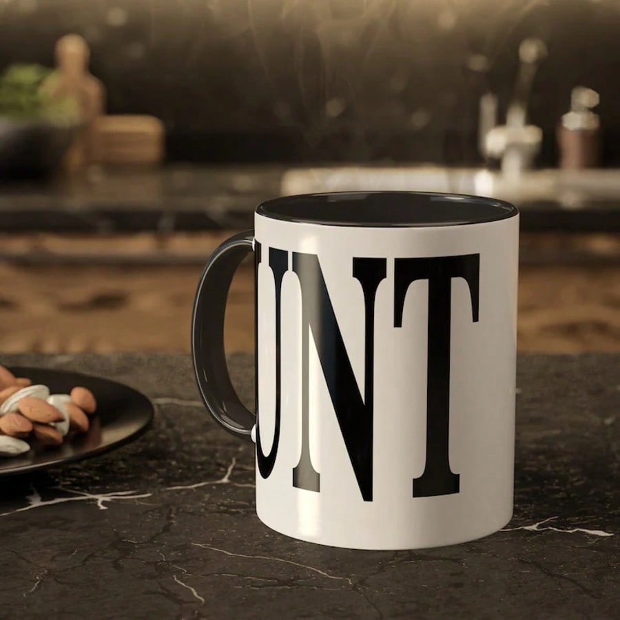 11 Ounce Unt With Black Handle - Coffee Tea Joke บทวิจารณ์และราคา