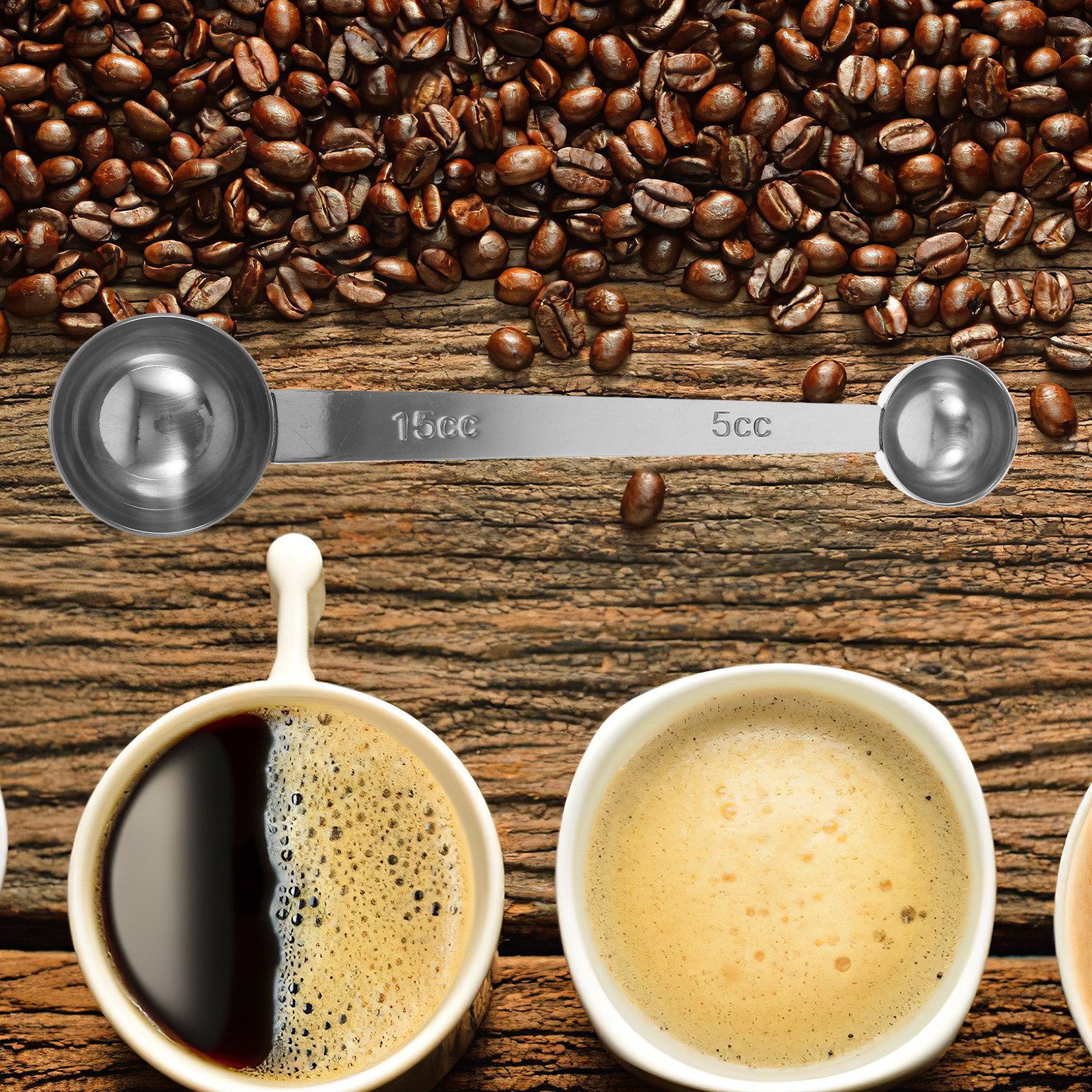 Stainless Steel Coffee Scoop E - Coffee Tea And Bean Leaf บทวิจารณ์และราคา