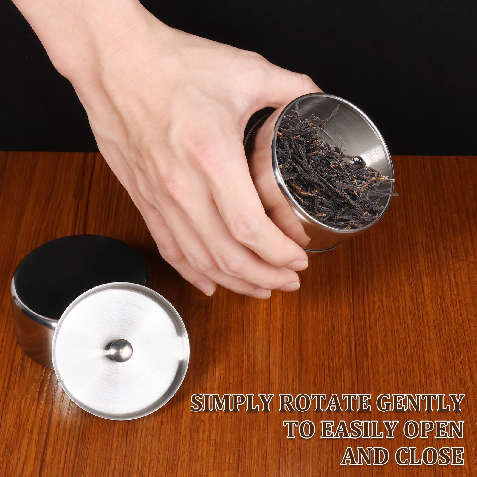 Stainless Steel Tea Leaf Tins  - Coffee Tea And Bean Leaf บทวิจารณ์และราคา
