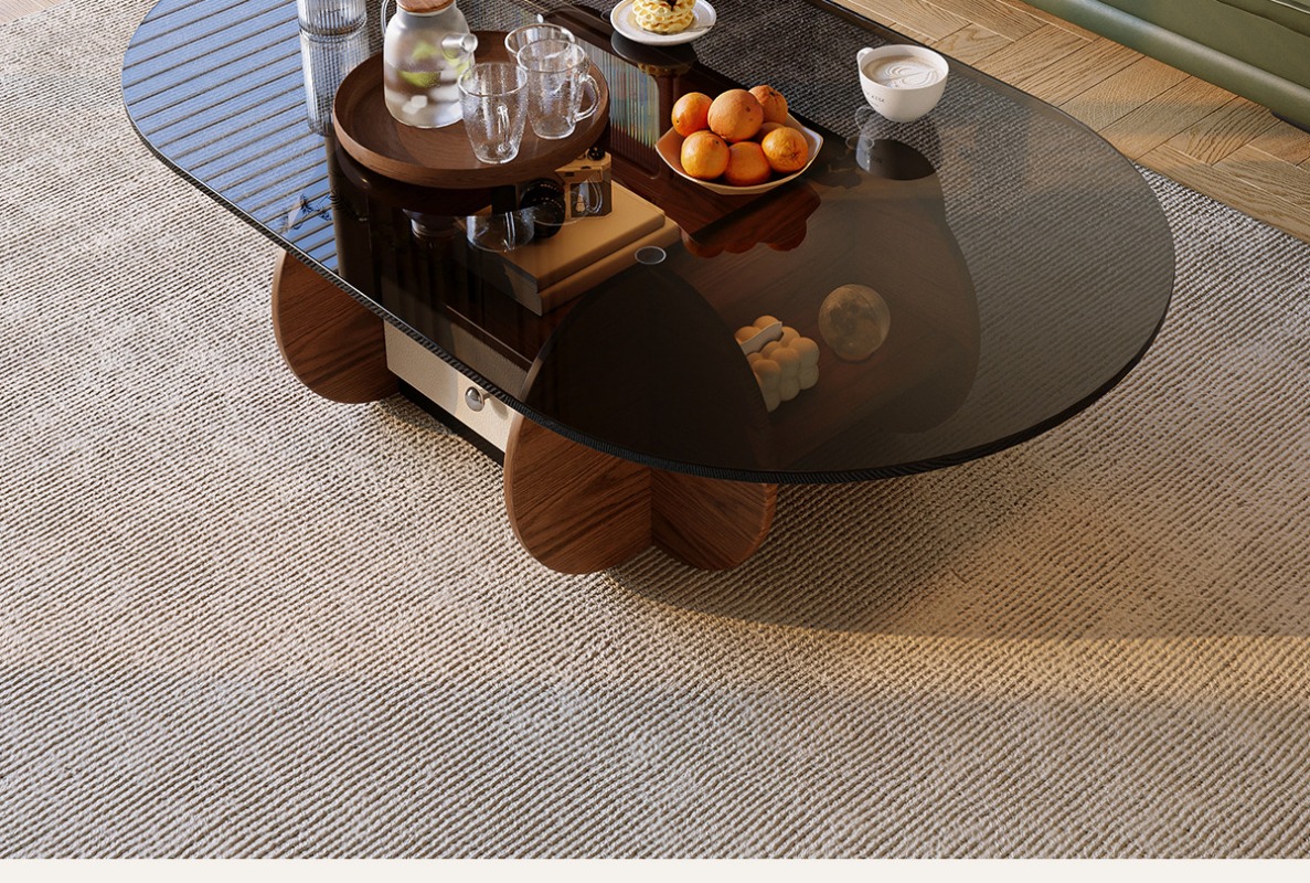 Small niche oval solid wood co - Young Tea Coffee บทวิจารณ์และราคา