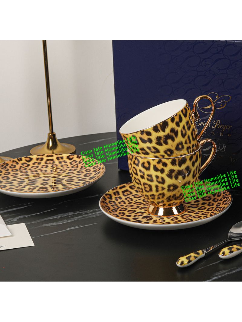 Gold Color Bone China Leopard  - Coffee Tea Festival บทวิจารณ์และราคา