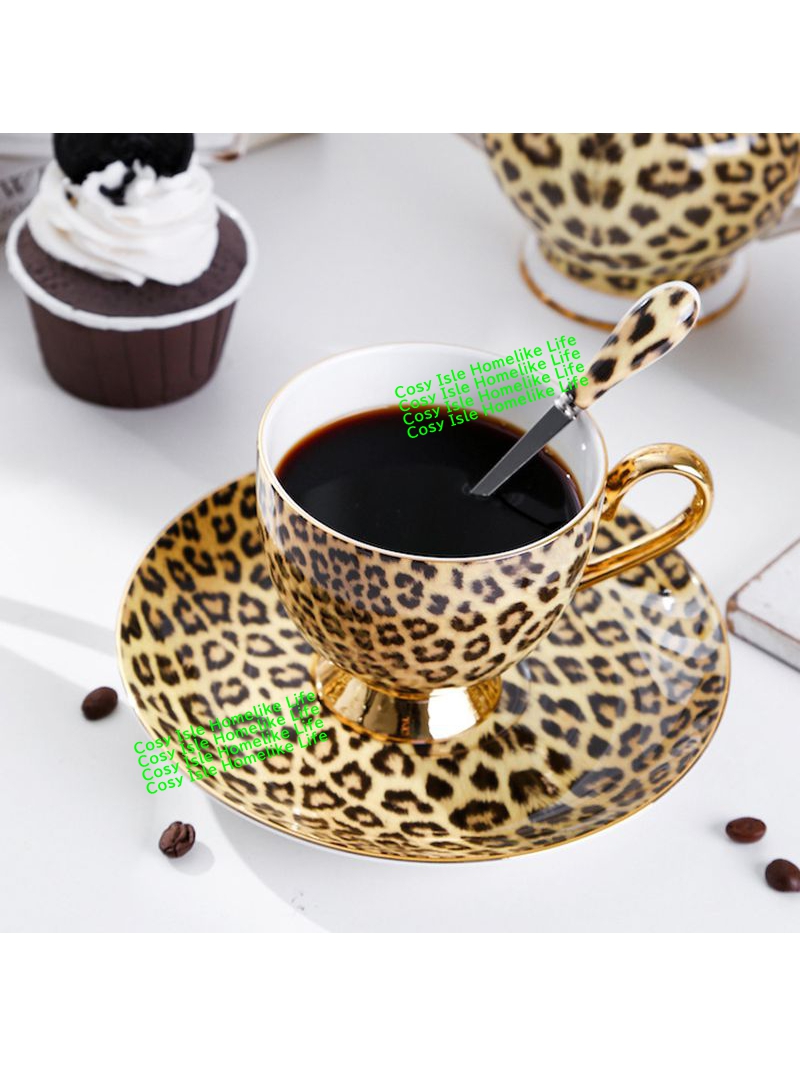 Gold Color Bone China Leopard  - Coffee Tea Festival บทวิจารณ์และราคา