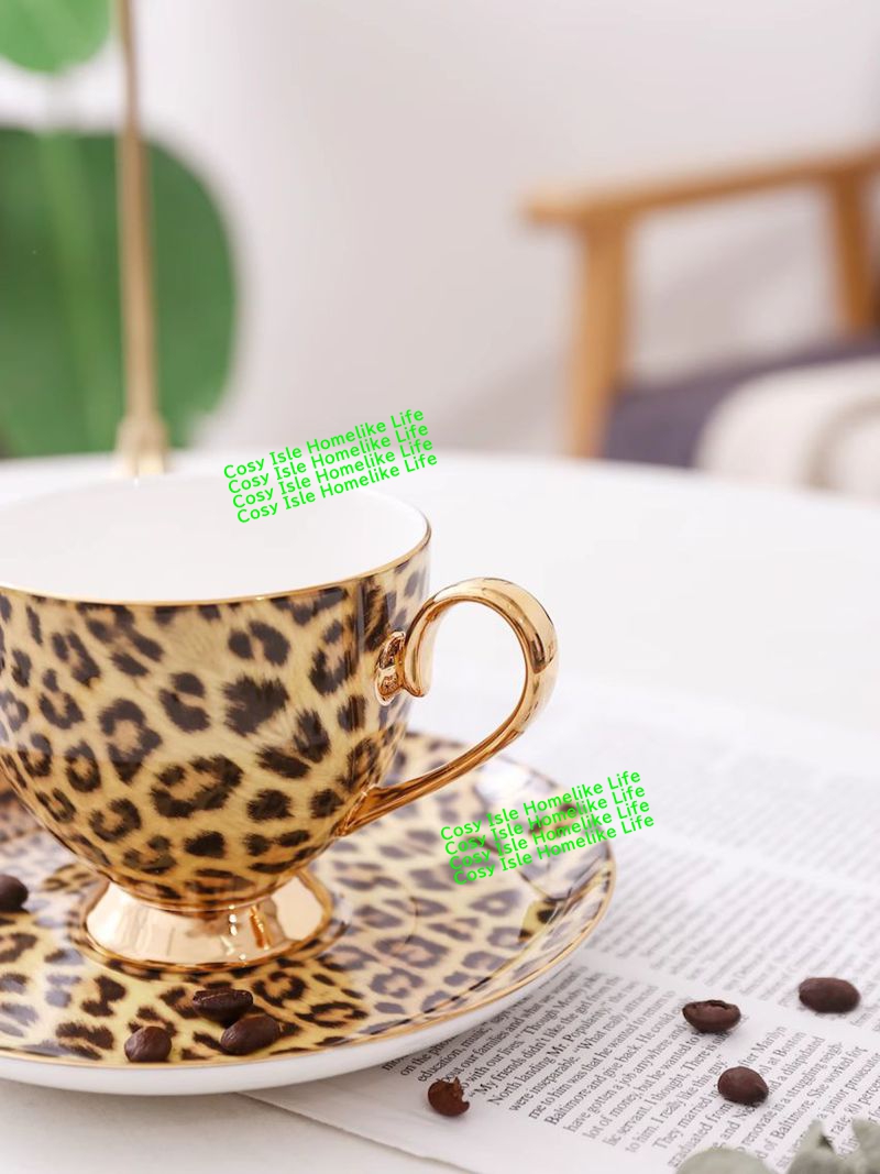 Gold Color Bone China Leopard  - Coffee Tea Festival บทวิจารณ์และราคา