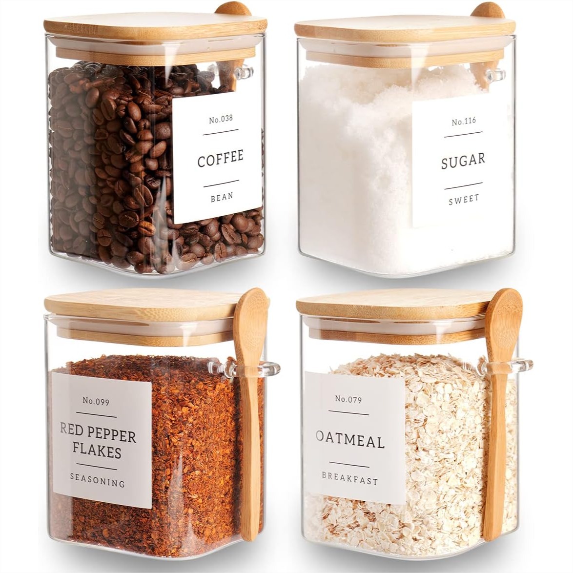 Airtight 27 oz Borosilicate Gl - Coffee Tea Sugar Container Set บทวิจารณ์และราคา