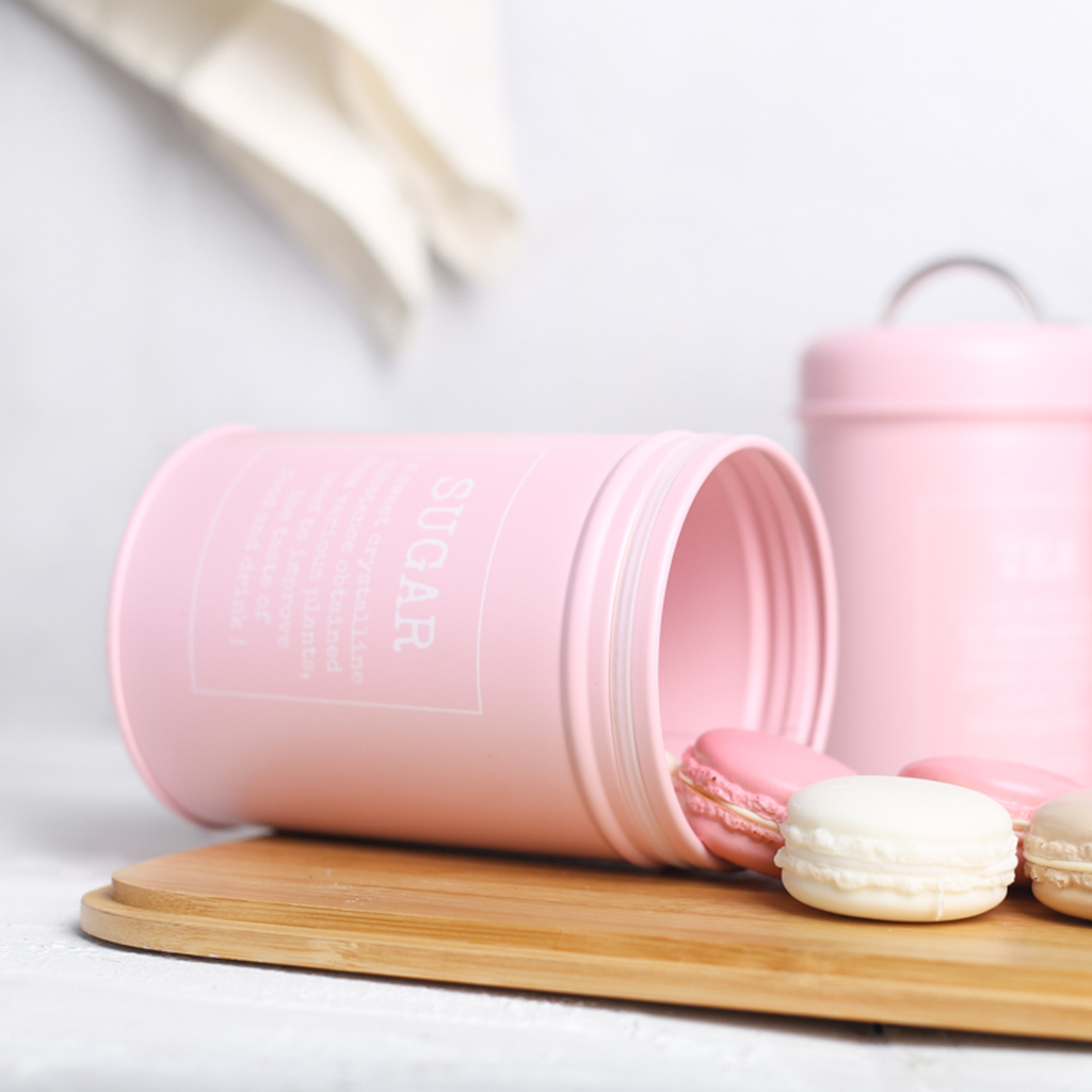 Set of 3 Canister Iron Kitchen - Coffee Tea Sugar Container Set บทวิจารณ์และราคา