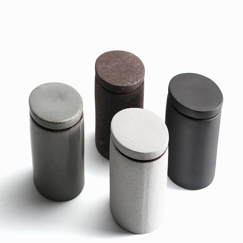 Vintage Stoneware Tea Jar Cyli - Coffee Tea Sugar Container Set บทวิจารณ์และราคา